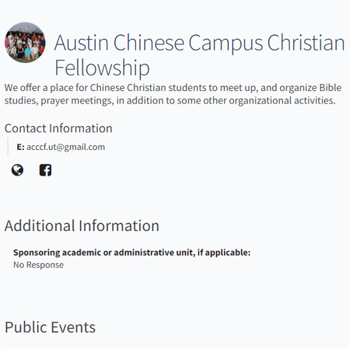 Mandarin Speaking Nonprofits Near Me - Austin Chinese Campus Christian Fellowship
