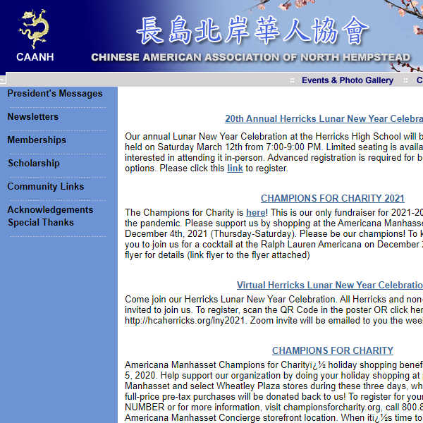 Mandarin Speaking Nonprofits Near Me - Chinese American Association of North Hempstead