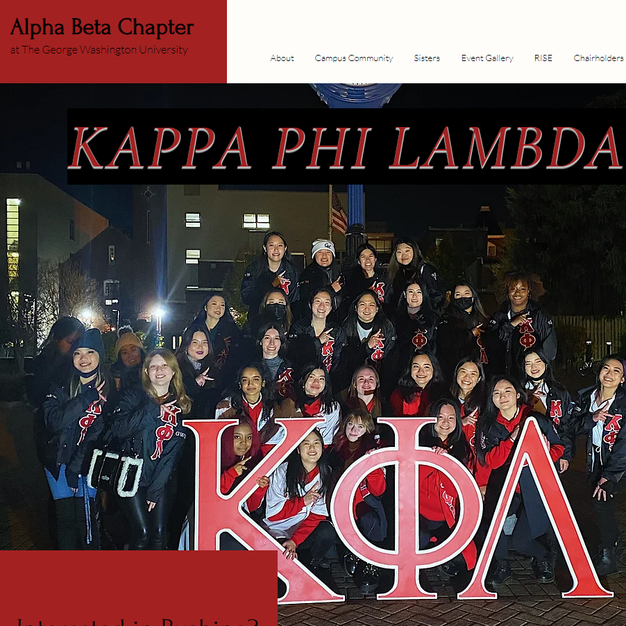 Kappa Phi Lambda Sorority, Inc., Alpha Beta Chapter