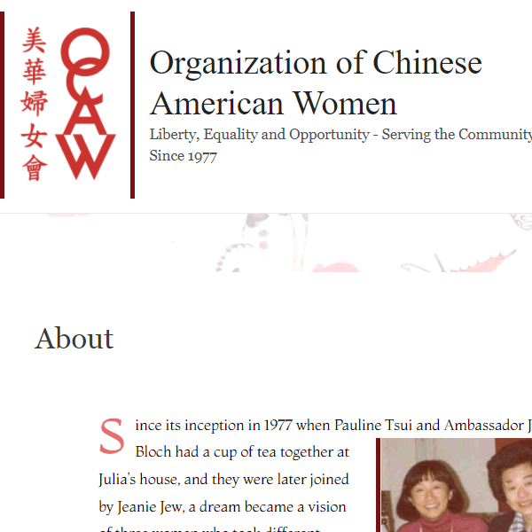Organization of Chinese American Women - Chinese organization in Oakton VA