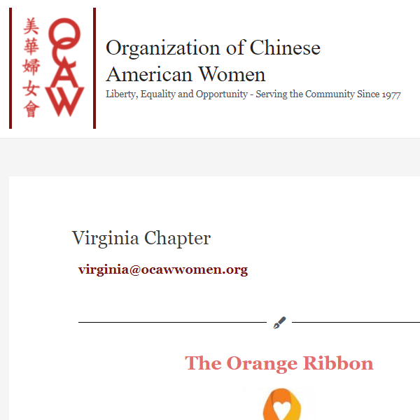 Organization of Chinese American Women Virginia - Chinese organization in  VA